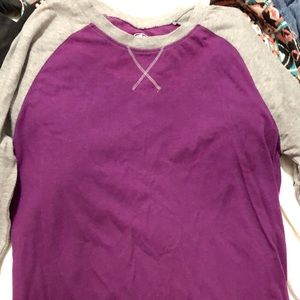 Athletic baseball T-shirt. 3/4 Quarter sleeve